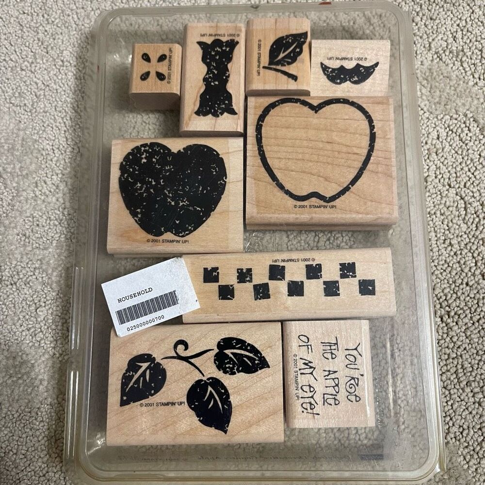 Stampin’ Up! Definitely Decorative 2001 Country Apple Rubber Stamp Stamping